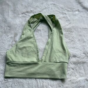SHEIN Green Crossback Crop Top XS